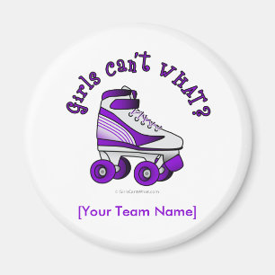 Íman Skate Roller Derby - Roxo