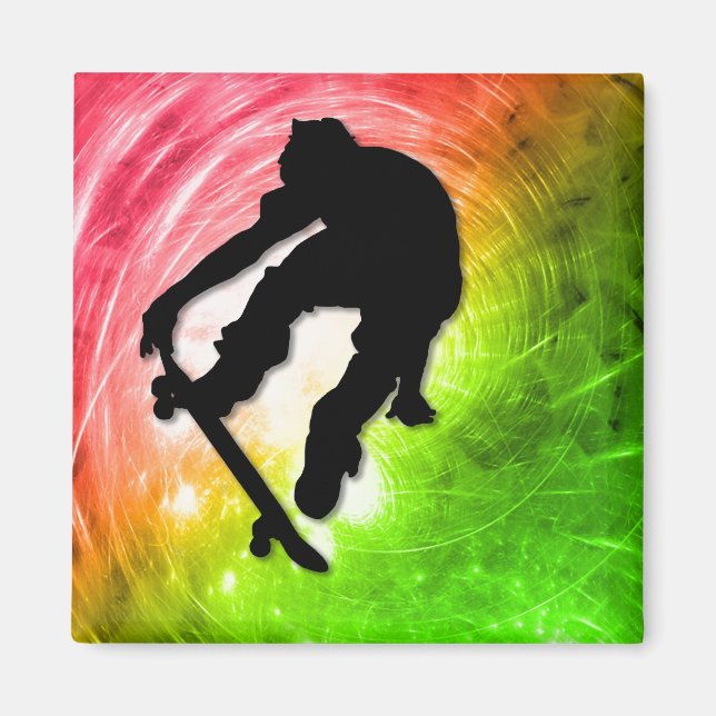 Íman Skateboard num Ciclone Psicodélico (Frente)