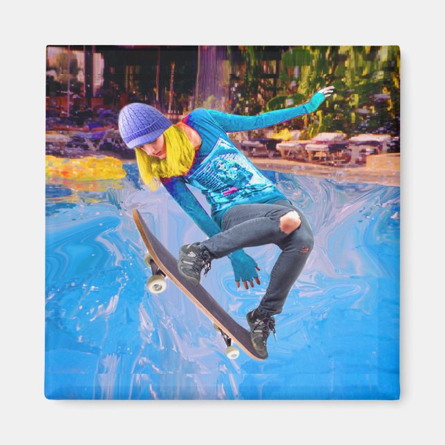 Íman Skateboard on Water (Frente)