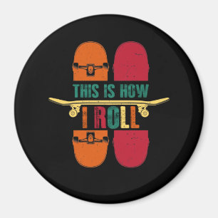 Íman Skateboard Skateboarder Gift Engraçado