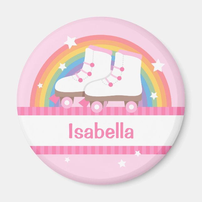 Íman Skates De Cilindros Arco-Íris Para Raparigas (Frente)