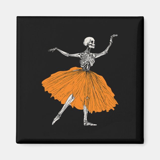 Íman Skeleton Ballerina Dance Tutu Dançador de Balés Sp (Frente)