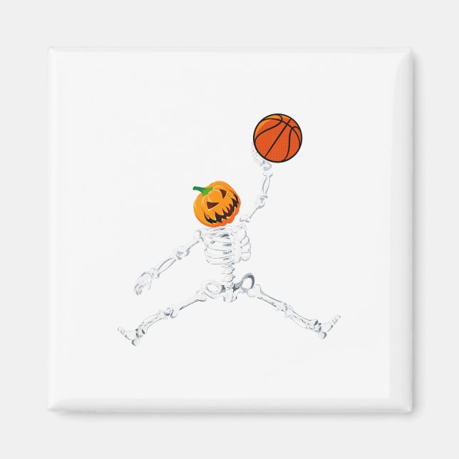 Íman Skeleton Basball Halloween Pumpkin Slam Dunk (Frente)