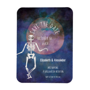 Íman Skeleton/ Casamento de Halloween /Save the Date