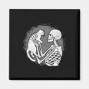 Íman Skeleton Cat Gatinho do crânio Homens bonitos do D
