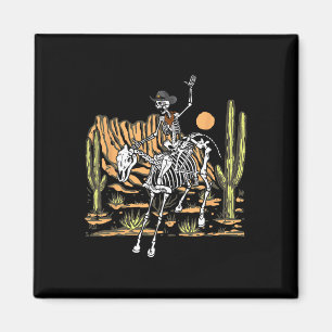 Íman Skeleton Cowboy Andando Cavalo Halloween Rider Cos
