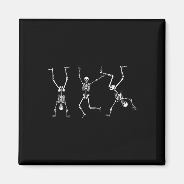 Íman Skeleton Dance Challenge Esqueleto Assustador do H (Frente)