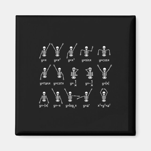 Íman Skeleton Dance Figures Equação Professor de Matemá (Frente)