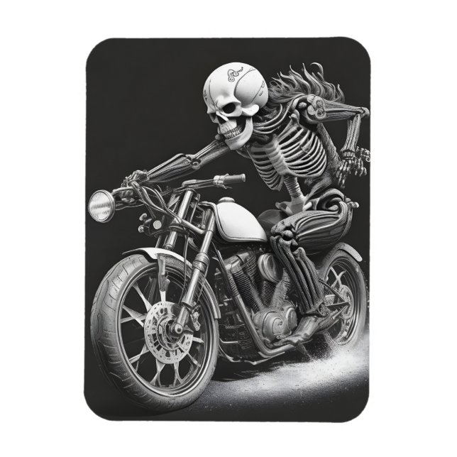 Íman Skeleton dirigindo uma moto (Vertical)