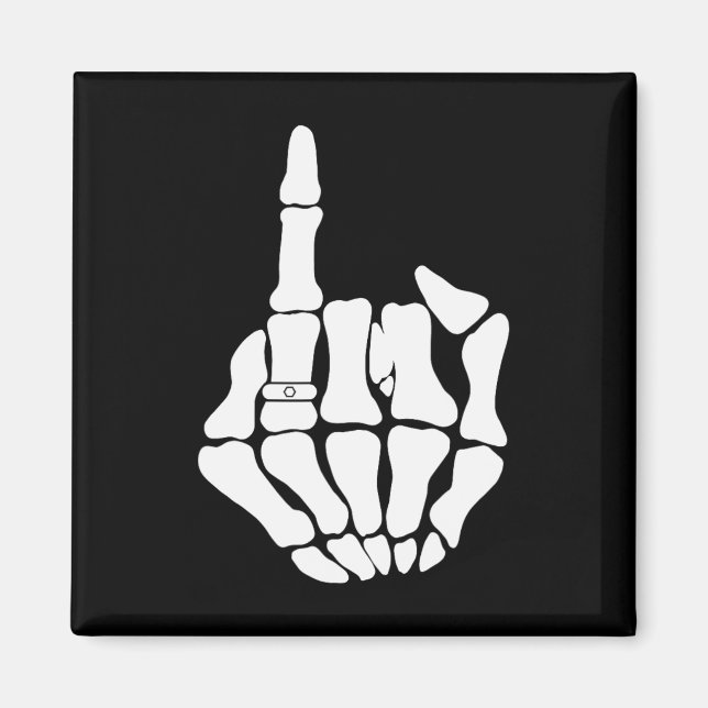 Íman Skeleton Groom Wedding Recem casados Spooky Gótico (Frente)