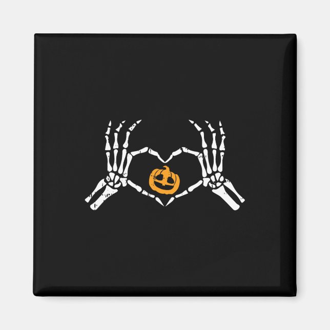 Íman Skeleton Halloween Heart Halloween Costume Bones P (Frente)