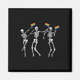 Íman Skeleton Halloween Lgbt Sinalizador Skeleton Orgul