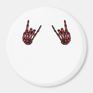 Íman Skeleton Hand Heart Roll & Red Classic