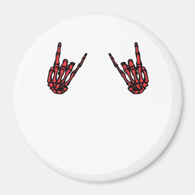 Íman Skeleton Hand Heart Roll & Red Classic (Frente)