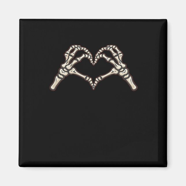 Íman Skeleton Hand Hearts Design (Frente)