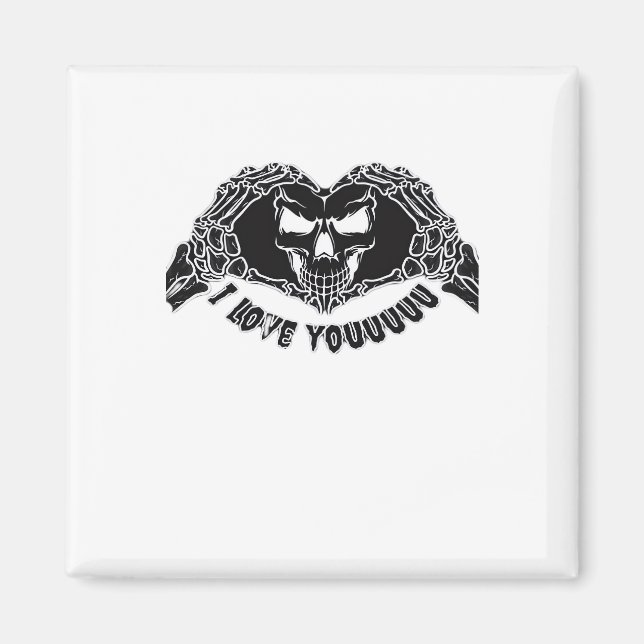 Íman Skeleton Hands Skull, Design Halloween Para Backgr (Frente)