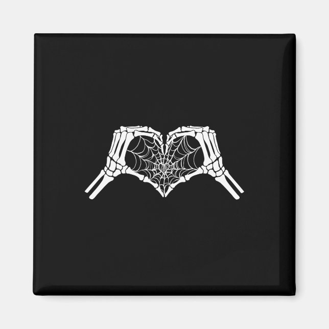 Íman Skeleton Heart Halloween Spooky Lo (Frente)