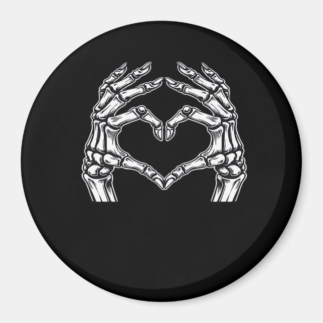 Íman Skeleton Heart Hands Sign Halloween Figurume Basic (Frente)