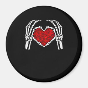 Íman Skeleton Heart Hands Sinal Dia de os namorados Hea