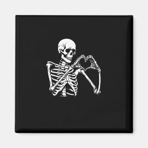 Íman Skeleton Heart Hands Sinal Halloween Costume Retro