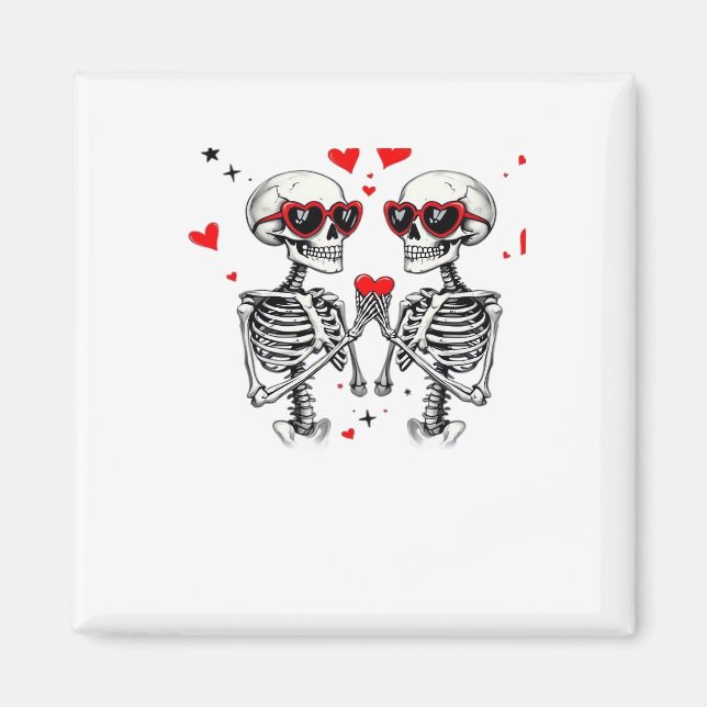 Íman Skeleton Heart Mãos Para Tendência (Frente)