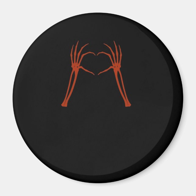 Íman Skeleton Mão Dia de as Bruxas engraçado de Sinais  (Frente)