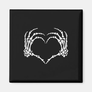 Íman Skeleton Mãos Cardíaco Sinal de Halloween Figurume