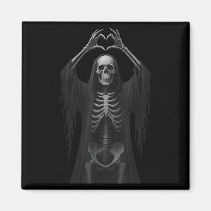Íman Skeleton Mãos Sinal de coração Y Dia de as Bruxas 