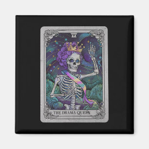 Íman Skeleton Queen Tarot Card Gothic Witchy Halloween