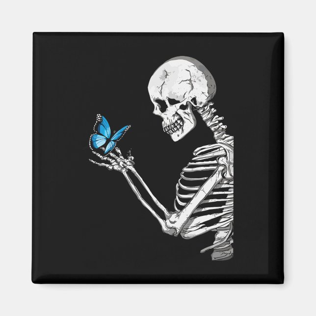 Íman Skeleton Retro Halloween (Frente)