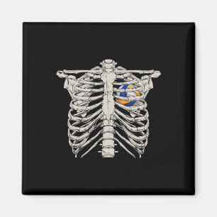 Íman Skeleton Rib Cage Volleyll Ll Heart Happy Hallowee