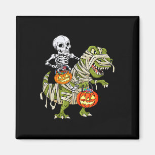 Íman Skeleton Riding Mummy Dinosaur T Rex Halloween