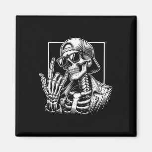 Íman Skeleton Rock Hand Halloween Figurume Rocker Legal