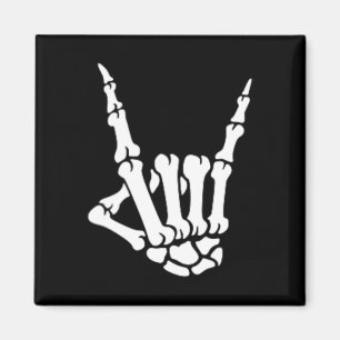 Íman Skeleton Rock Hand Pocket Figurino de Halloween C