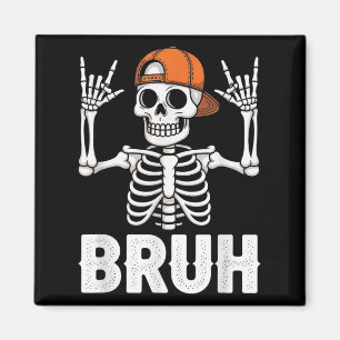 Íman Skeleton Rock No Bruh Halloween Para Meninos Menin