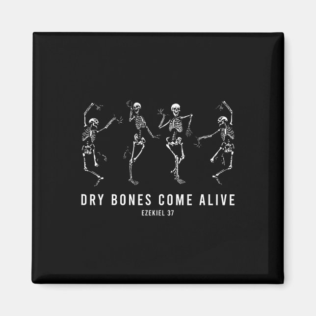 Íman Skeleton Seco Bones Vêm Vivos Christian Ha (Frente)