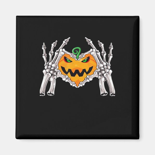 Íman Skeleton Sinal de Coração de Mão Figurino (Frente)