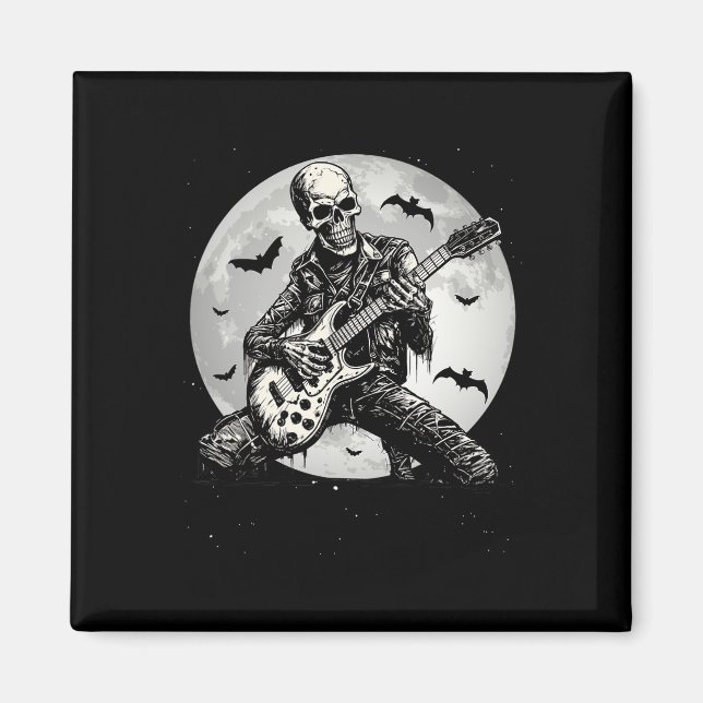 Íman Skeleton tocando violão, pedrechando o dia das bru (Frente)