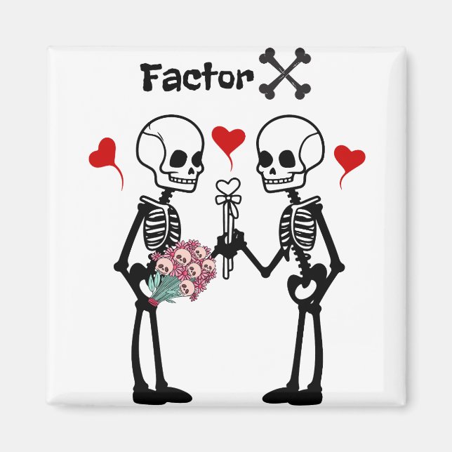 Íman Skeletons amantes (Frente)