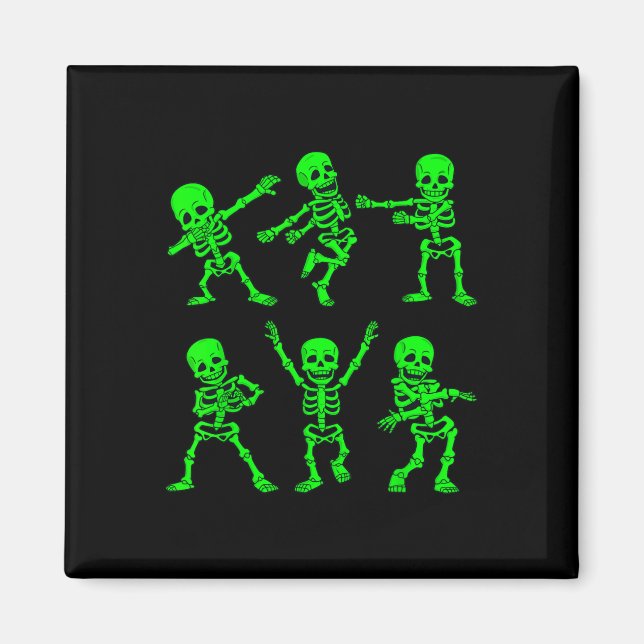Íman Skeletons Dançando Desafio Menina Meninos H (Frente)