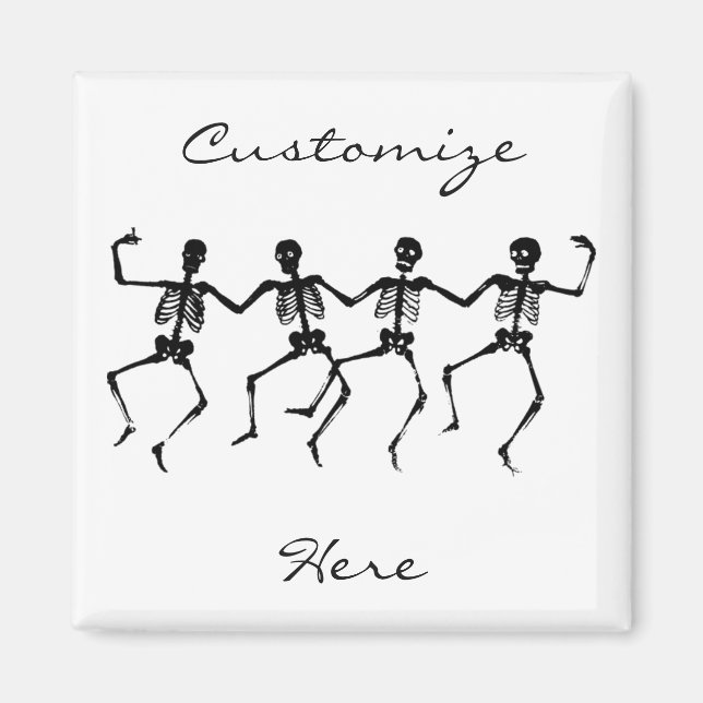 Íman Skeletons Dançando Halloween Thunder_Cove (Frente)