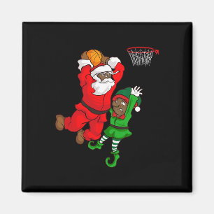 Íman Sketll Black African American Santa Claus Dunk Elf
