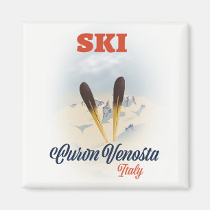 Íman Ski Curon Venosta Itália ski poster