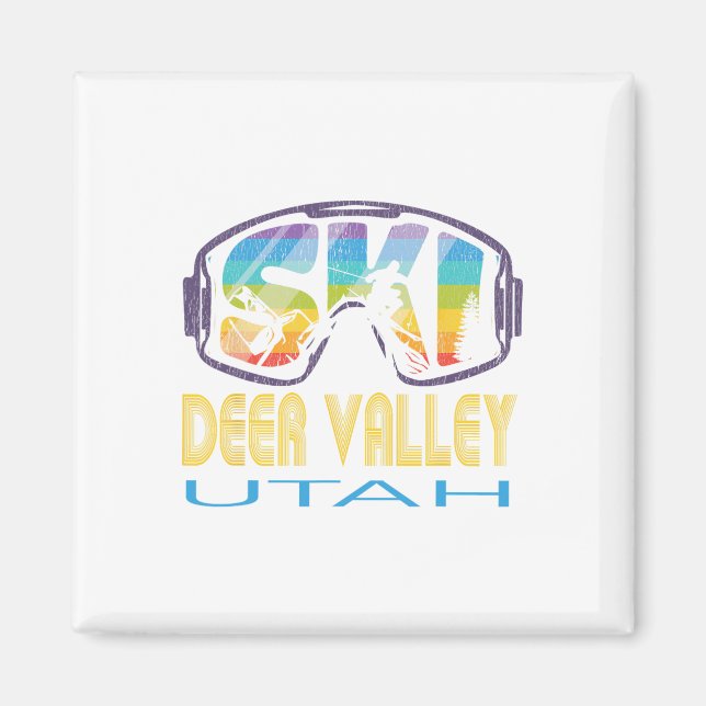 Íman Ski Deer Valley Vacinação de Esqui em Utah (Frente)