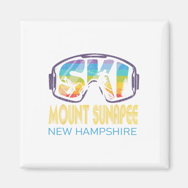 Íman Ski Mount Sunapee New Hampshire Skiing Vacing (Frente)