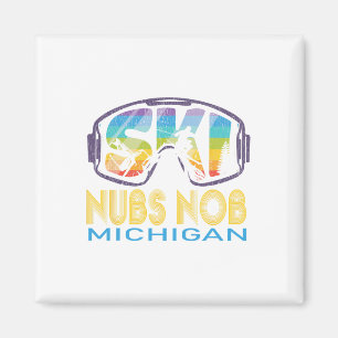 Íman Ski Nubs Nob Michigan Esquiando Férias