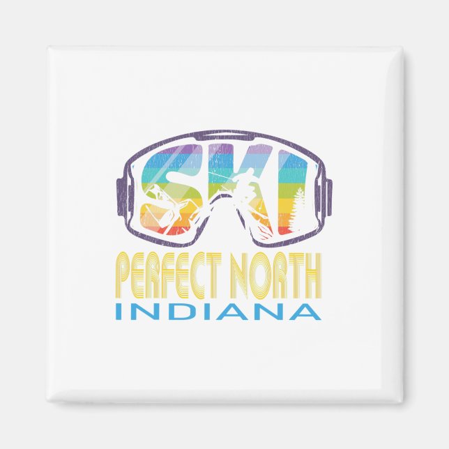Íman Ski Perfect North Indiana Skiing Vacing (Frente)
