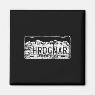 Íman Ski Snowboard Colorado License Plate Shredding Gna