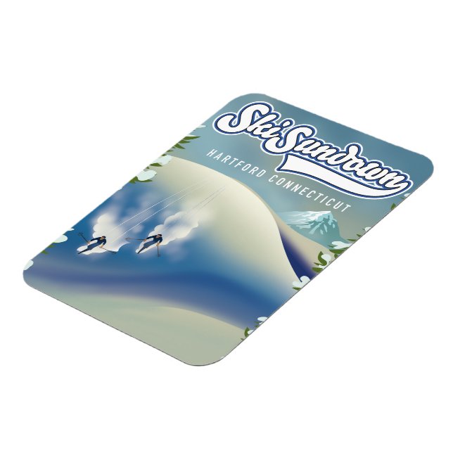 Íman Ski Sundown Hartford Connecticut poster de esqui (Left Side)