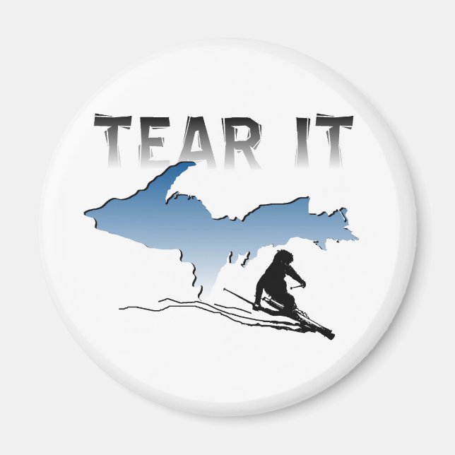 Íman Ski Upper Michigan Magnet (Frente)